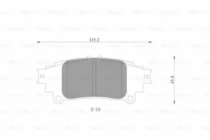 Комплект тормозных колодок, дисковый тормоз BOSCH 0 986 AB3 531