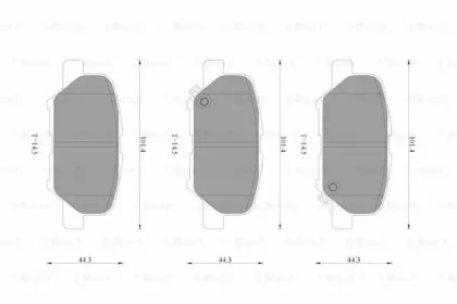 Комплект тормозных колодок, дисковый тормоз BOSCH 0 986 AB3 537