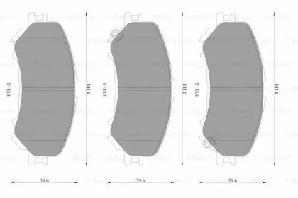 Комплект тормозных колодок BOSCH 0 986 AB3 541