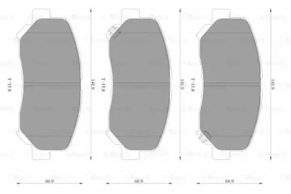 Комплект тормозных колодок BOSCH 0 986 AB3 562