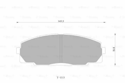 Комплект тормозных колодок, дисковый тормоз BOSCH 0 986 AB4 399