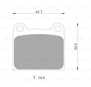 Комплект тормозных колодок, дисковый тормоз BOSCH 0 986 AB4 419