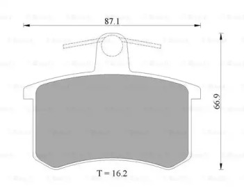 Комплект тормозных колодок, дисковый тормоз BOSCH 0 986 AB4 423