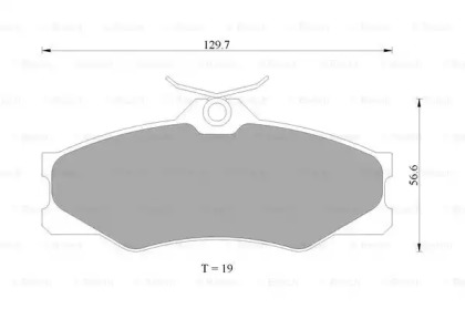 Комплект тормозных колодок, дисковый тормоз BOSCH 0 986 AB4 431