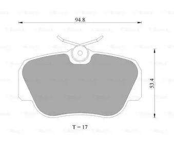 Комплект тормозных колодок, дисковый тормоз BOSCH 0 986 AB4 440