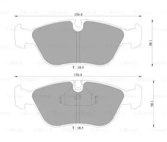 Комплект тормозных колодок BOSCH 0 986 AB4 441