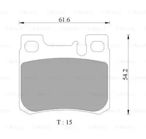 Комплект тормозных колодок, дисковый тормоз BOSCH 0 986 AB4 444