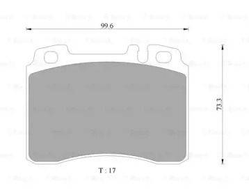 Комплект тормозных колодок, дисковый тормоз BOSCH 0 986 AB4 447