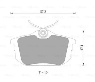 Комплект тормозных колодок, дисковый тормоз BOSCH 0 986 AB4 466