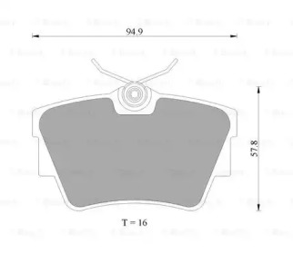 Комплект тормозных колодок, дисковый тормоз BOSCH 0 986 AB4 468