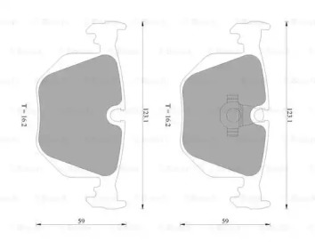 Комплект тормозных колодок, дисковый тормоз BOSCH 0 986 AB4 472