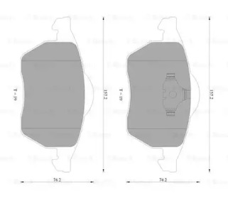 Комплект тормозных колодок BOSCH 0 986 AB4 550