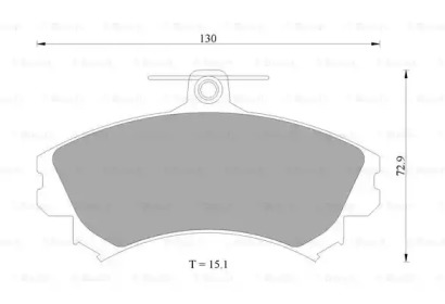 Комплект тормозных колодок, дисковый тормоз BOSCH 0 986 AB4 551