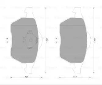 Комплект тормозных колодок BOSCH 0 986 AB4 552