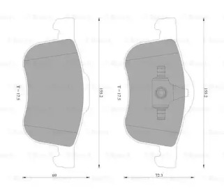 Комплект тормозных колодок BOSCH 0 986 AB4 563