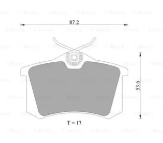 Комплект тормозных колодок, дисковый тормоз BOSCH 0 986 AB4 564