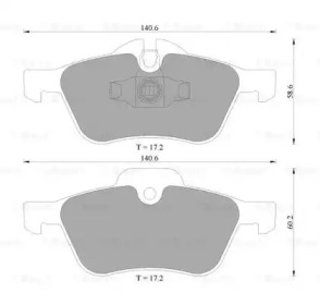 Комплект тормозных колодок BOSCH 0 986 AB4 572