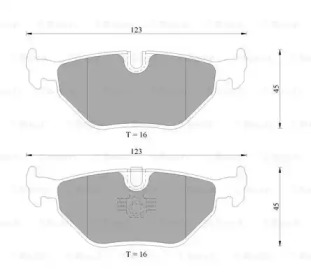 Комплект тормозных колодок BOSCH 0 986 AB4 693