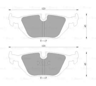 Комплект тормозных колодок BOSCH 0 986 AB4 726