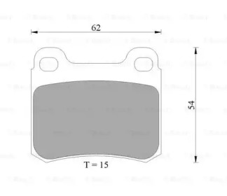 Комплект тормозных колодок, дисковый тормоз BOSCH 0 986 AB4 728