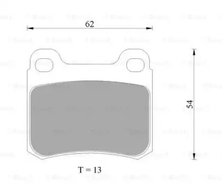 Комплект тормозных колодок BOSCH 0 986 AB4 975