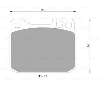 Комплект тормозных колодок, дисковый тормоз BOSCH 0 986 AB4 988