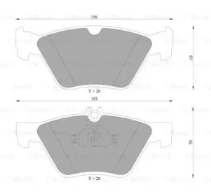 Комплект тормозных колодок, дисковый тормоз BOSCH 0 986 AB4 992