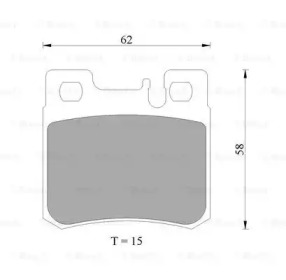 Комплект тормозных колодок, дисковый тормоз BOSCH 0 986 AB4 994