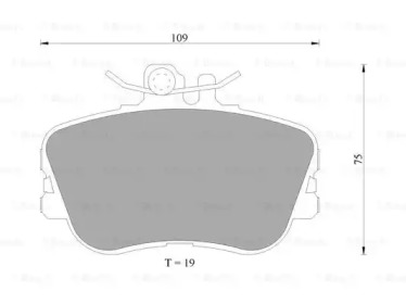 Комплект тормозных колодок, дисковый тормоз BOSCH 0 986 AB4 996