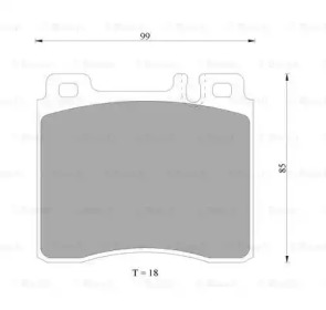 Комплект тормозных колодок, дисковый тормоз BOSCH 0 986 AB4 997