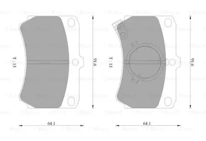 Комплект тормозных колодок, дисковый тормоз BOSCH 0 986 AB9 006