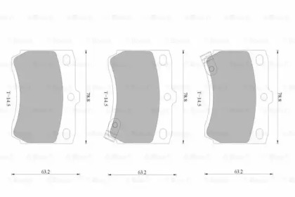 Комплект тормозных колодок, дисковый тормоз BOSCH 0 986 AB9 009