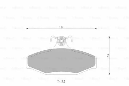 Комплект тормозных колодок, дисковый тормоз BOSCH 0 986 AB9 016