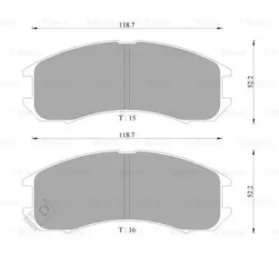 Комплект тормозных колодок BOSCH 0 986 AB9 024