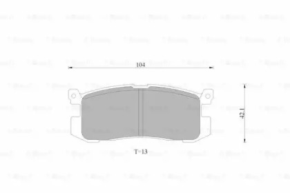 Комплект тормозных колодок BOSCH 0 986 AB9 025