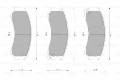 Комплект тормозных колодок, дисковый тормоз BOSCH 0 986 AB9 026