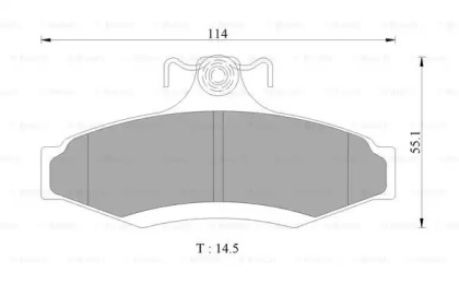 Комплект тормозных колодок, дисковый тормоз BOSCH 0 986 AB9 047