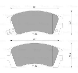 Комплект тормозных колодок BOSCH 0 986 AB9 051