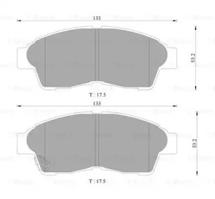 Комплект тормозных колодок BOSCH 0 986 AB9 063