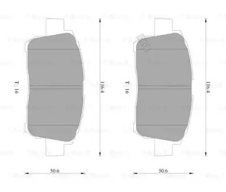 Комплект тормозных колодок BOSCH 0 986 AB9 086