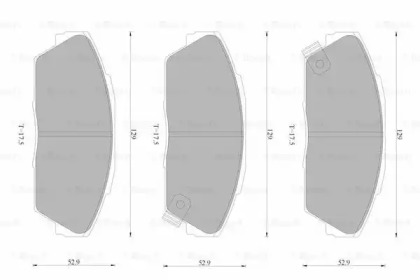 Комплект тормозных колодок, дисковый тормоз BOSCH 0 986 AB9 097