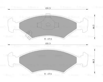 Комплект тормозных колодок BOSCH 0 986 AB9 098