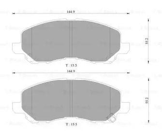 Комплект тормозных колодок BOSCH 0 986 AB9 111