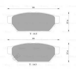 Комплект тормозных колодок BOSCH 0 986 AB9 118