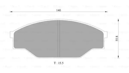 Комплект тормозных колодок BOSCH 0 986 AB9 130