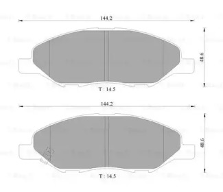 Комплект тормозных колодок BOSCH 0 986 AB9 147