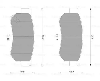 Комплект тормозных колодок BOSCH 0 986 AB9 150