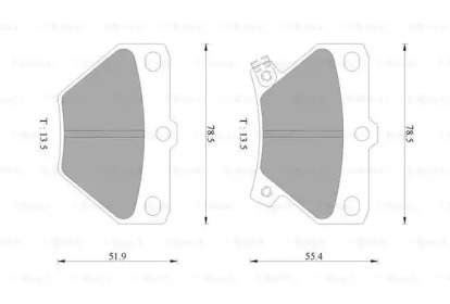 Комплект тормозных колодок BOSCH 0 986 AB9 153