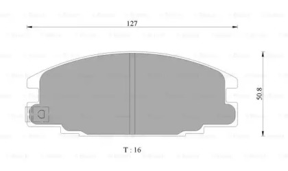 Комплект тормозных колодок, дисковый тормоз BOSCH 0 986 AB9 155