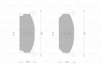 Комплект тормозных колодок, дисковый тормоз BOSCH 0 986 AB9 159